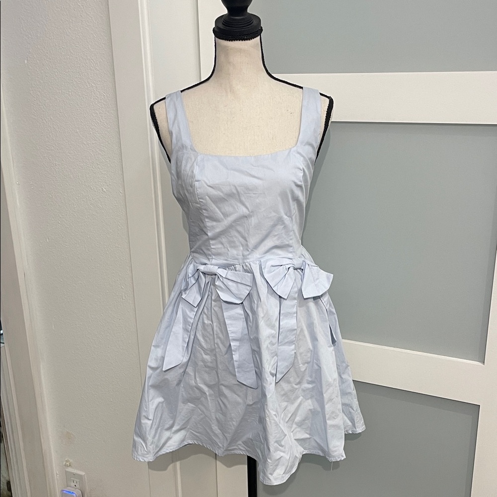 All in Favor Light Blue Mini Dress